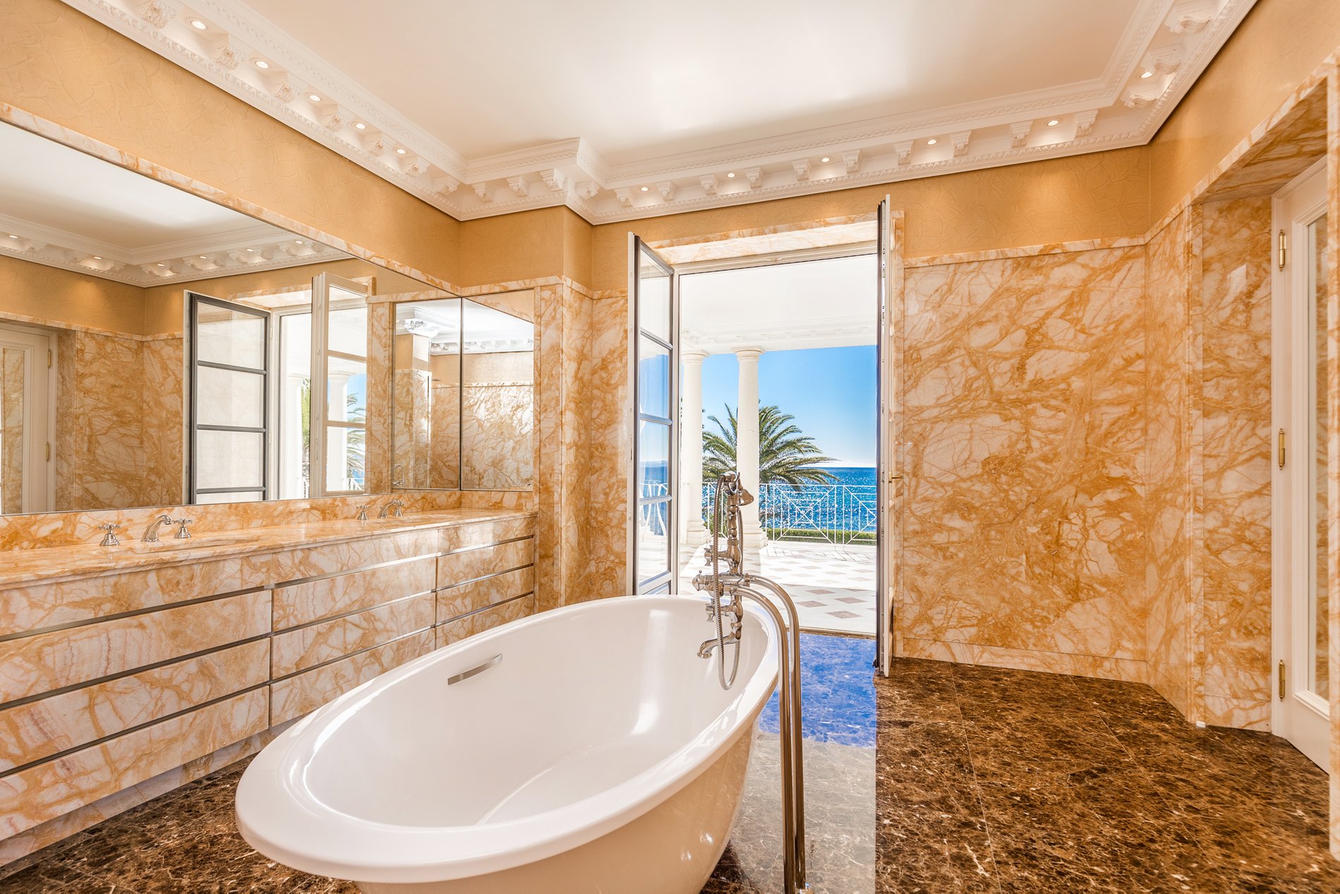 Stunning Oceanfront Miramar Palace Bathroom