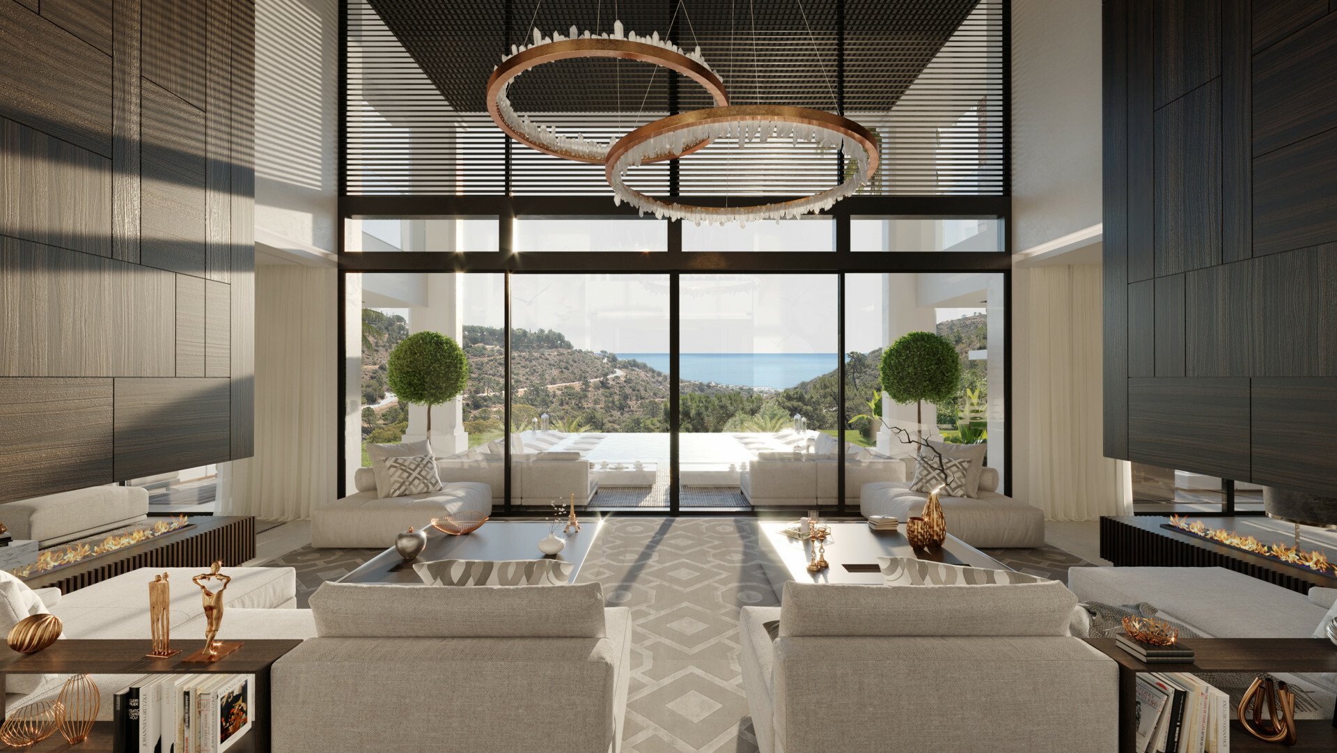 Mediterranean Benahavis Villa Living Room