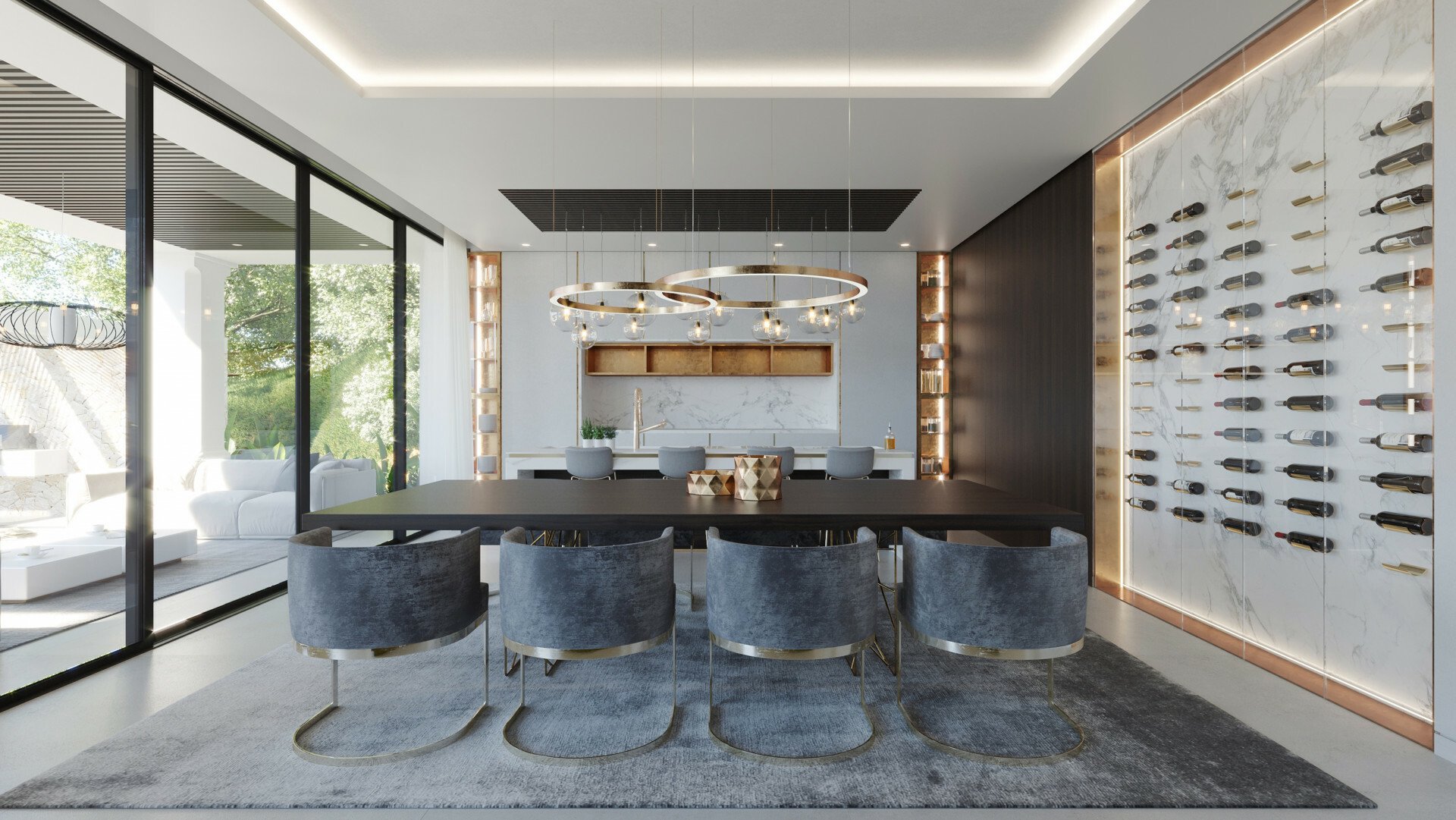 Mediterranean Benahavis Villa Dining Room