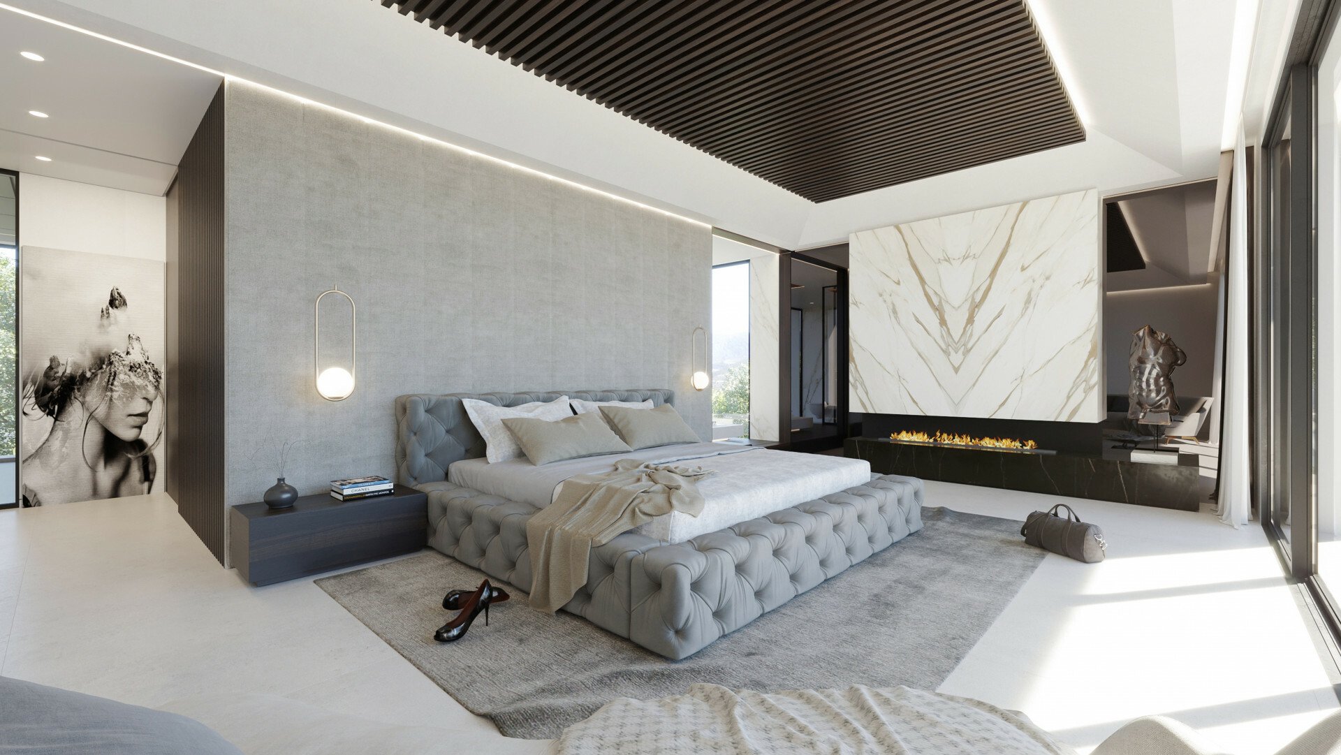 Mediterranean Benahavis Villa Bedroom