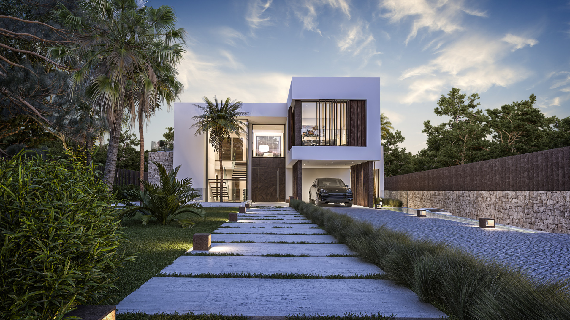 San Pedro de Alcantara Villa Driveway